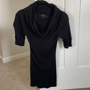 Express Cowl Neck Tee - XS Black